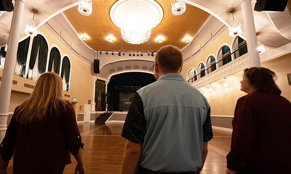 People inside goss opera house